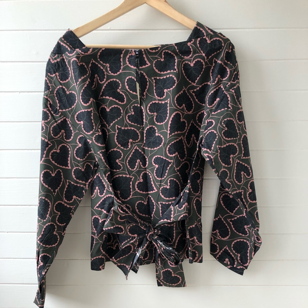 Rodebjer Top Mistletoe Heart Leaves